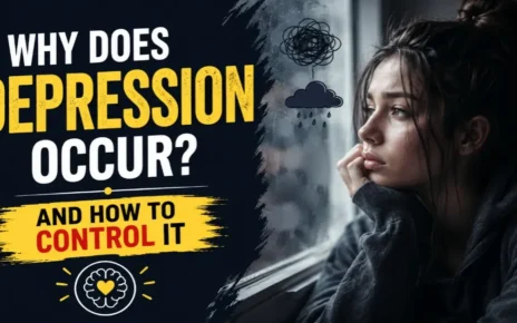 Young woman feeling overwhelmed while learning about depression causes and ways to manage depression