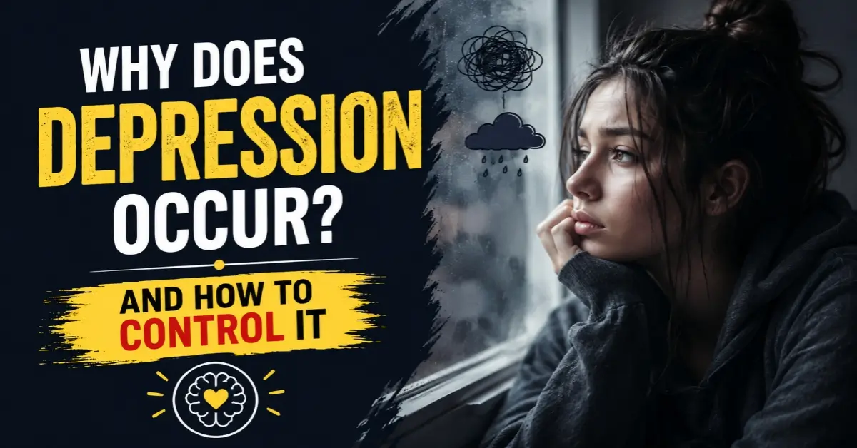 Young woman feeling overwhelmed while learning about depression causes and ways to manage depression