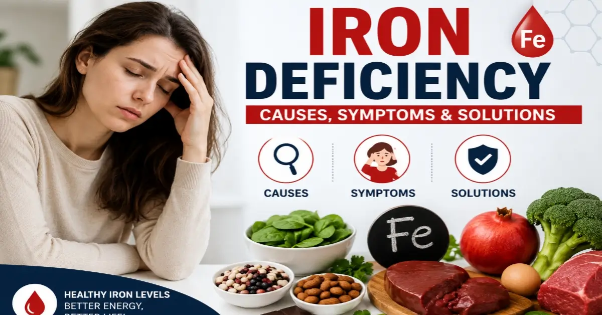 iron deficiency causes symptoms solutions.