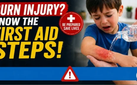 burn first aid step -child treatment.