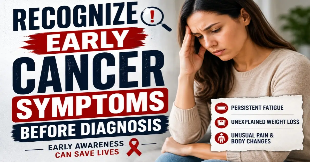 recognize early cancer symptoms before diagnosis.